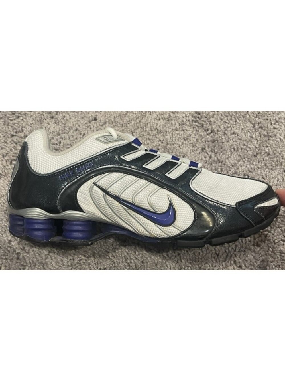 Nike Women's Shox Navina 356918 150 White Concord Purple Black Size 8.5